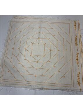 Pineapple Quilt Foundation Paper Piecing Fabrics 12 Pcs Cotton DIY Craft Sewing